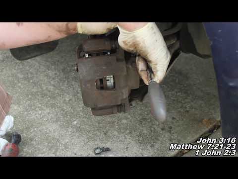 Daewoo Lanos Front Brake Pads & Rotors Remove Replace "How to"