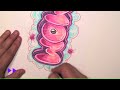 How to Draw Graffiti Letters - Write Mom in Bubble Letters