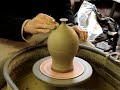 Making a clay Pottery Ceramic Salt Jar / Salt Pig on a potters wheel throwing demo