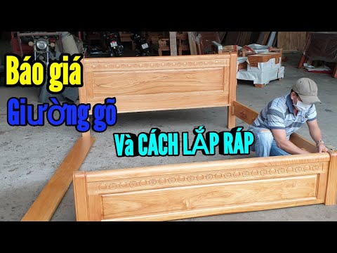 Cách Lắp Ráp Giường Ngủ Gỗ Gõ Đỏ 1,8m cực kỳ đơn giản |Đồ Gỗ Trâm Anh| số 421