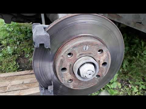 Chevrolet lanos (Шевроле Ланос) Замена тормозных колодок и снятие тормозного диска!