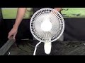 Grow Room Fan Comparison Test Setup Airking Clip Fan Gro1 Gro 1 Air King Grow Room Fan DEMO Garden