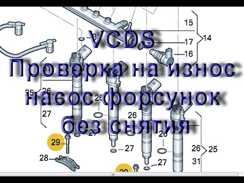 КАК ПРОВЕРИТЬ ФОРСУНКИ дизельного двигателя сканером VCDS Вася Диагност
