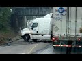 Driver Fails at Low Bridge U-Turn - USA Truck