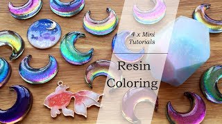 Mini Resin Tutorials: Resin Coloring (Color Shifting, Pearlescent, Colored UV Resin & Clear Film)