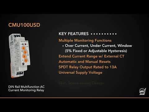 ATC-DEI Snapshot Series | CMU100USD DIN Rail Multifunction AC Current Monitoring Relay