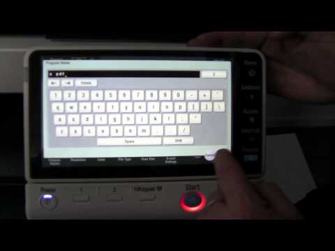 Bizhub C754 - How To Program Home Screen