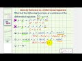 Ex: Determine Which Function is a Solution to a Second Order Differential Equation