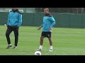 TOP CORNER! Nigel De Jong free kick and celebration dance - INSIDE TRAINING - HD