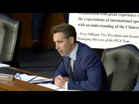 Senator Hawley Sounds Alarm On PGA’s Business Dealings With Chinese Government