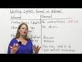Writing Letters: formal & informal English
