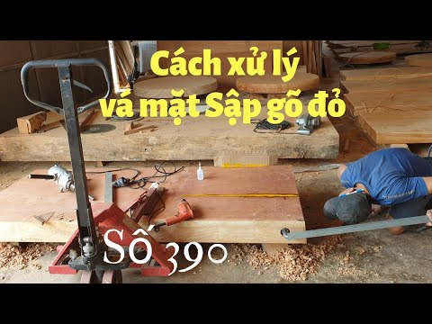 Cách Xử Lý ,Vá mặt Sập gỗ gõ đỏ bị XÉ số 390/ Đồ Gỗ Trâm Anh/0794455222