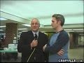 Clumsy Reporter Knocks Down Jenga Tower