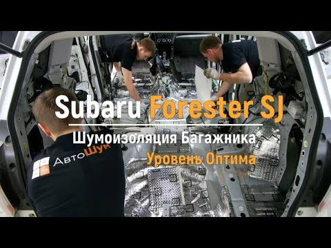 Шумоизоляция багажника с арками Subaru Forester SJ в уровне Оптима. АвтоШум.