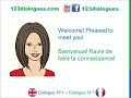 Dialogue 1 - English French Anglais Français - Hi What's your name? - Bonjour Comment t'appelles-tu?
