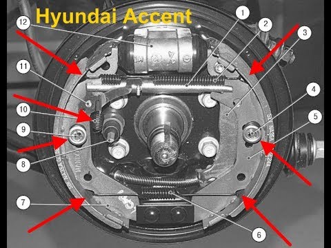 Hyundai Accent (хендай акцент) ЗАМЕНА задних Колодок