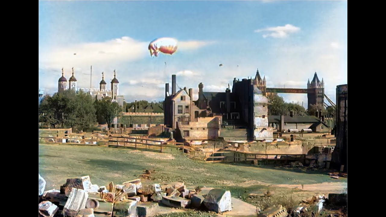 Extremely Rare, Spectacular Film about London During WW-II in Color [A.I. Enhanced & Colorized]