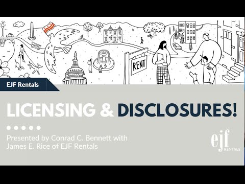 Licensing and Disclosures Webinar - EJF Rentals