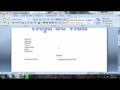 Musica de Como Hacer Una Hoja De Vida En Word 2007 2010 Gratis