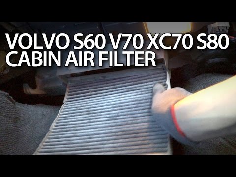 Volvo S60 V70 XC70 S80 cabin pollen air filter change