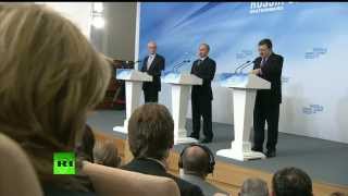 Пресс-конференция Владимира Путина и Хермана Ван Ромпея