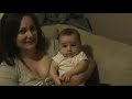 4 month old baby laughing hysterically at mommy. Funny Reaction to Daddy