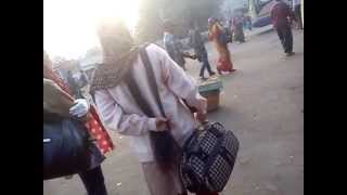 Very thick and long hair braided girl at bus stand - spy video - YouTube