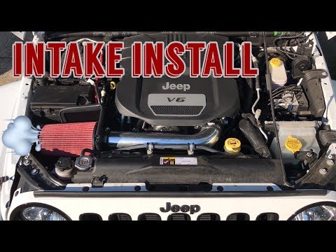 Jeep Wrangler JK Cold Air Intake Install - Rugged Ridge - Soundclip Before & After