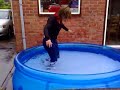 sophie being thrown in pool