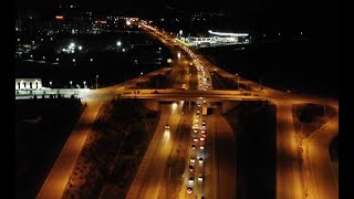 Gece yarısı Kilit Kavşak'ta trafik