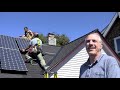 Installing solar panels on a house