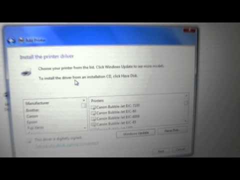 CANON BJC-85 PORTABLE TRAVEL PRINTER INSTALLATION FOR WINDOWS 7 BJC85