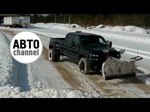 Пикапы убирают снег. Как это им удается? | Pickup Truck Plowing Snow
