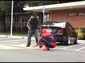 Stupid guy hits girlfriend!
