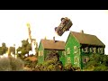 Stop-motion car chasing animation.