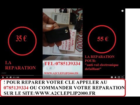 REPARER CLE TELECOMMANDE C3 PICASSO C4 207 berlingo anti-vol electronique defaillant