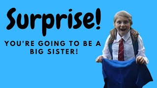 Sky Finds Out She'll Be a Big Sister! Surprise!