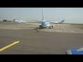 Thomas Cook Airlines landing at Banjul International Airport (The Gambia)