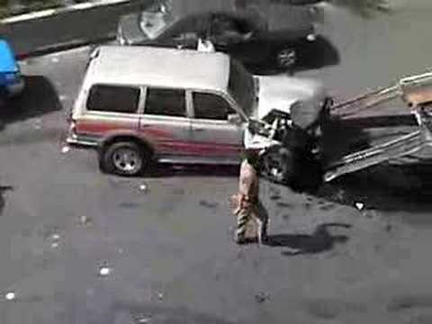 funny car accidents. Funny Car Crash middot; Roof