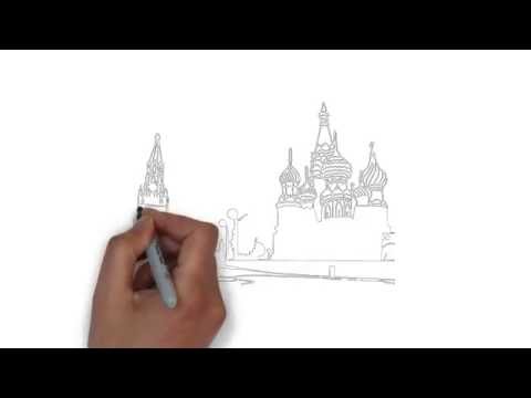 Как нарисовать Москву карандашом?