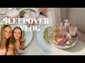 SLEEPOVER VLOG  dinner, sweet treats, self-care, & memories!