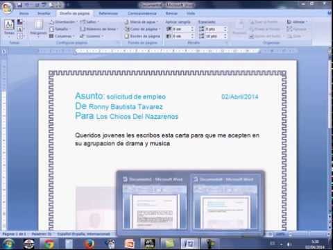 WORD OFFICE ESCRIBIR CARTA word office escribir carta:
