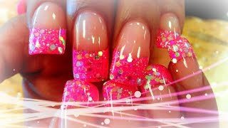 P1 HOW TO GLITTERY ACRYLIC NAIL DESIGNS