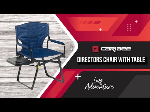 Caribee Aluminium Directors Chair with Side Table