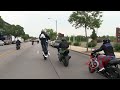 Motorcycle Stunts Splitting Traffic In Wheelie HD Ride Of The Century ROC Hood Ride 2012 Blox Starz