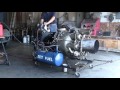 RUNAWAY JET ENGINE .. Tries to leave the building on its own..