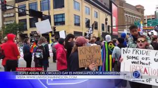 Desfile anual del orgullo gay es interrumpido por manifestantes