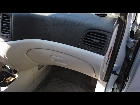 How to open completely, remove the glove compartment on HYUNDAI ACCENT sedan MC