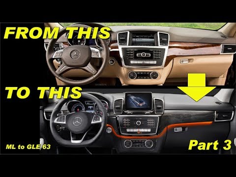 Mercedes W166 ML conversion to GLE dashboard and AMG cluser retrofit. Interior upgrade. Part 3