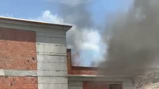 Edremit'te inşaatta yangın paniği BALIKESİR